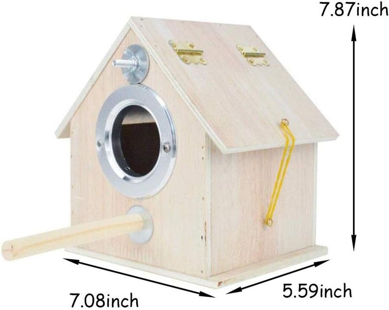 Kathson Parakeet Nest Box Bird Nesting House Parrot Breeding Mating Box for Lovebirds Cockatiel Budgie Finch parrotlets-L - Image 5
