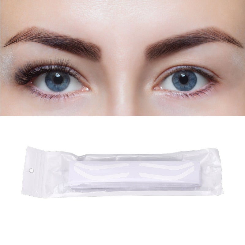 Disposable Eyebrow Templates: Self Adhesive, 1-Time Use, Skin-Gentle Quality Paper - Symmetrical Brow Shaping Stencil Stickers for All Face Shapes, Makeup Artists and At-Home Users - Image 1