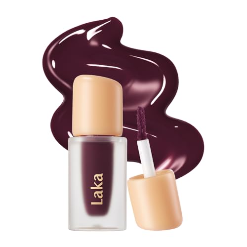 Laka Fruity Glam Lip Tint Mini 19g007oz Glowing Lip Stain with Wide Color Spectrum Hydrating Lightweight Texture LongLasting Bold Stain NonSticky Vegan KBeauty 123 Unsweet berry - Image 1