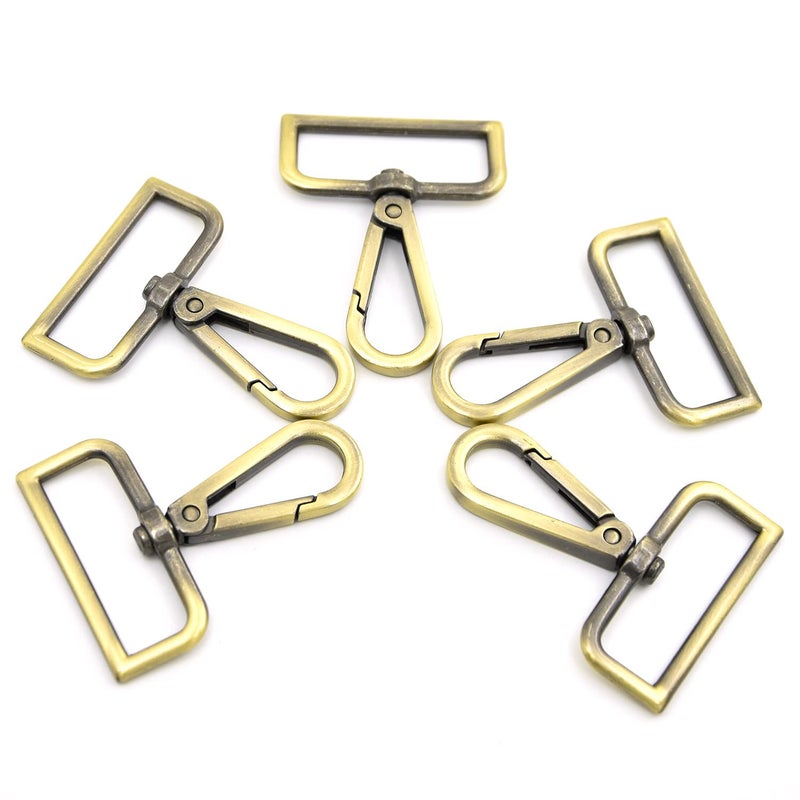 MELORDY 15 Pcs Metal Swivel Lobster Clasp Claw Push Gate Snap Hooks for DIY Crafts Keychain Purse Handbag Making Brass112 inch