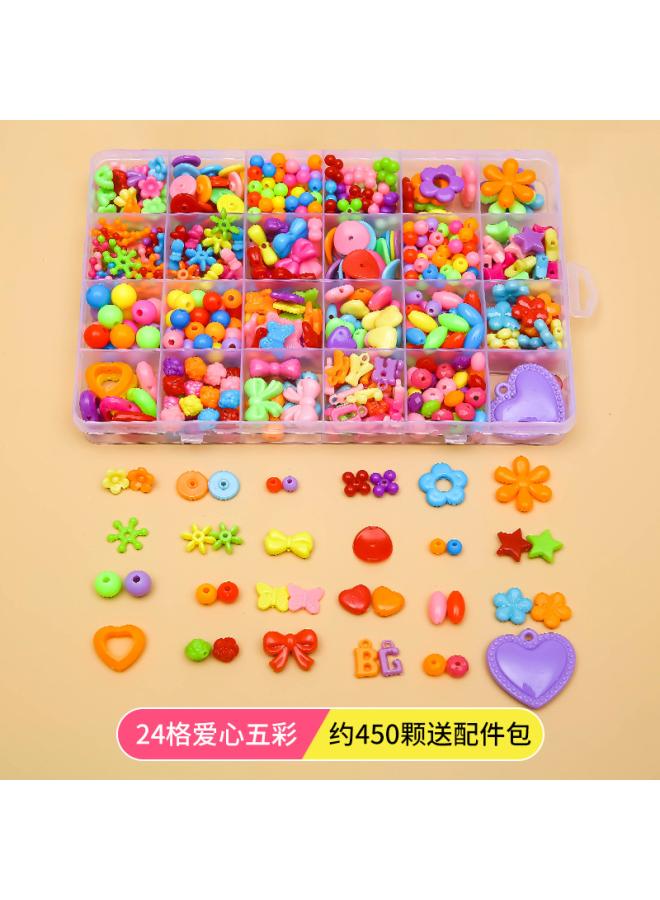 Manufacturers Children Beaded Educational Toys Wear Beads Handmade Material Bag Girl Diy Bracelet Necklace 