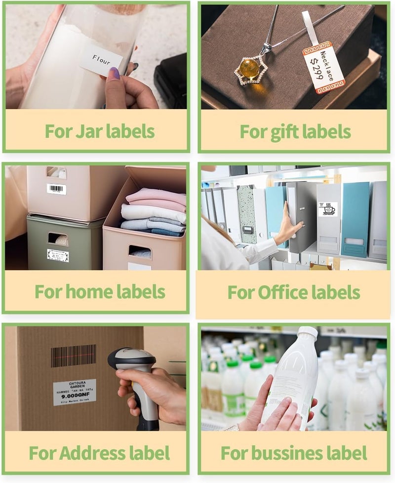 Memoqueen 1.18" Adhesive Round Labels, Sticker Labels White Circle Labels Inkless, Compatible with Phomemo M110/M120/M220/M221, Multi-Purpose Thermal Labels for Business, Kitchen, Office, Study - Image 5