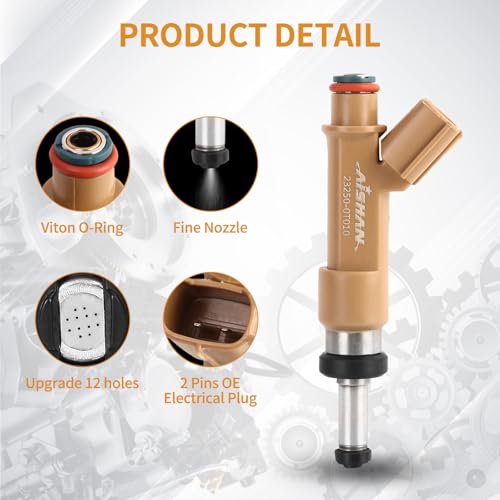 AISHAN 4PCS Fuel Injectors 12 Holes Compatible with Scion xD 2008 2009 for Toyota Matrix 20092012 Corolla 2009 2010 2011 2012 2013 2014 2015 L4 18L Replace 232500T010 2325039145 - Image 3