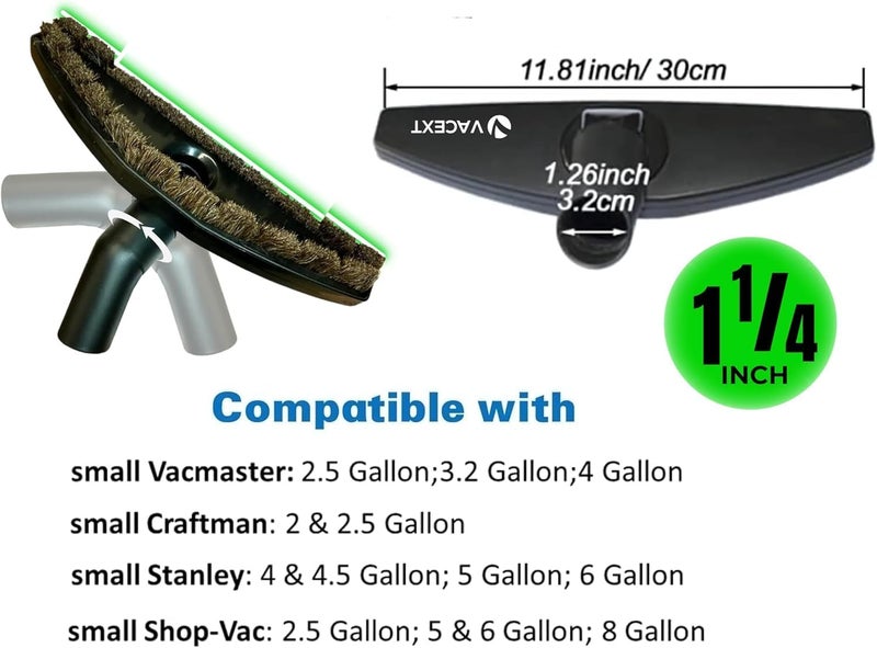 VACEXT 1.25 بوصة عصا امتداد مكنسة كهربائية من الفولاذ المقاوم للصدأ متوافقة مع المكانس الكهربائية التي تستخدم ملحقات 1 1/4 بوصة (1.25 بوصة) 32 مم - أنبوب امتداد مكنسة كهربائية 1 1/4 لمكانس المحلات (عصا امتداد وفرشاة للأرضيات الصلبة) - Image 4