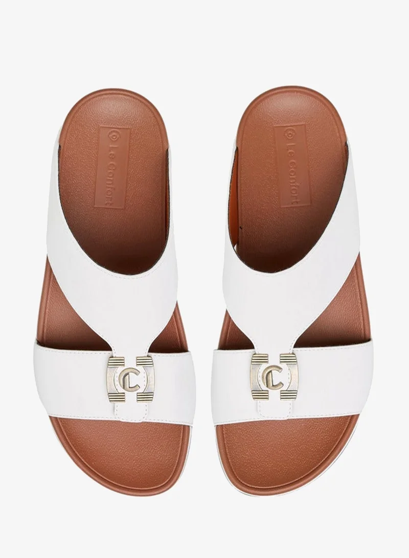 Le Confort Men Metal Accent Slip-On Comfort Sandals