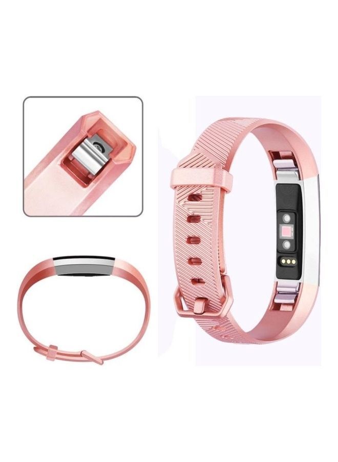 NIBEMINENT Strap Belt Buckle Watchband For Fitbit Alta/Alta HR Metal-Color Watch Rose Gold - Image 3