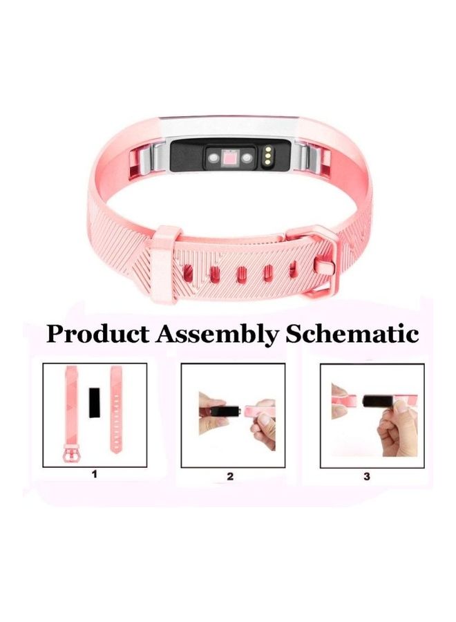 NIBEMINENT Strap Belt Buckle Watchband For Fitbit Alta/Alta HR Metal-Color Watch Rose Gold - Image 4