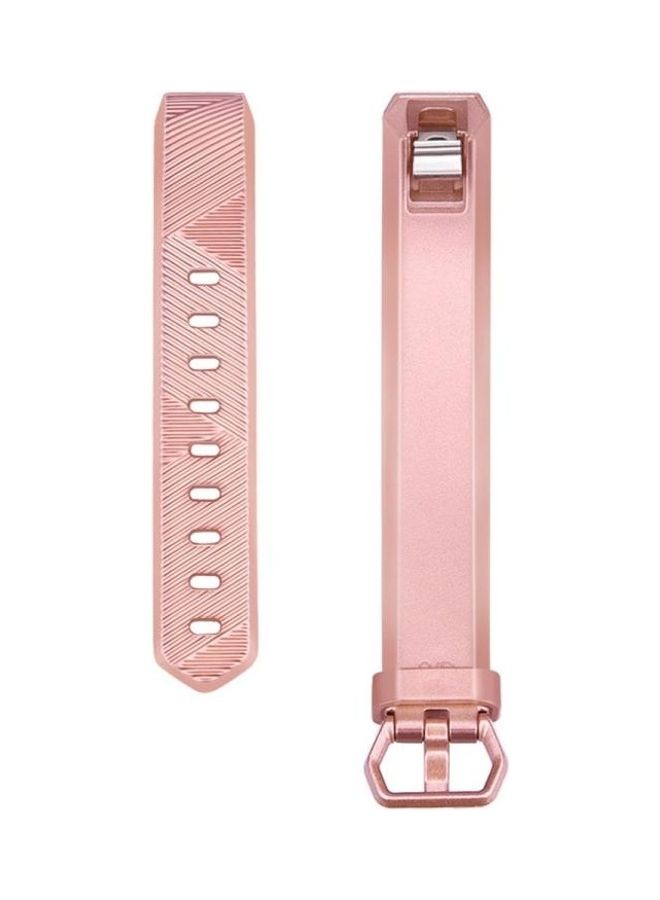 NIBEMINENT Strap Belt Buckle Watchband For Fitbit Alta/Alta HR Metal-Color Watch Rose Gold - Image 2