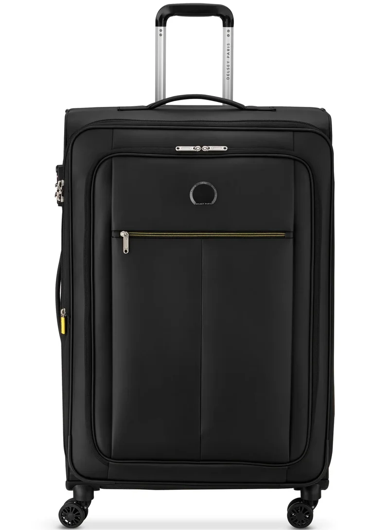 Pin Up 6 - 78 Cm Softcase 4-Double Wheeled Expandable Check-In Trolley Case - Black