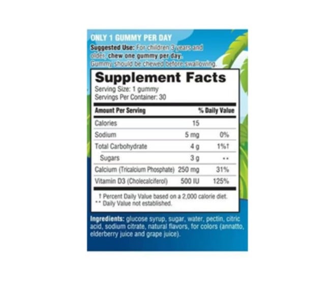 LEONAS CALCIUM + VITAMIND3 GUMMIES-30 PIECES - Image 3