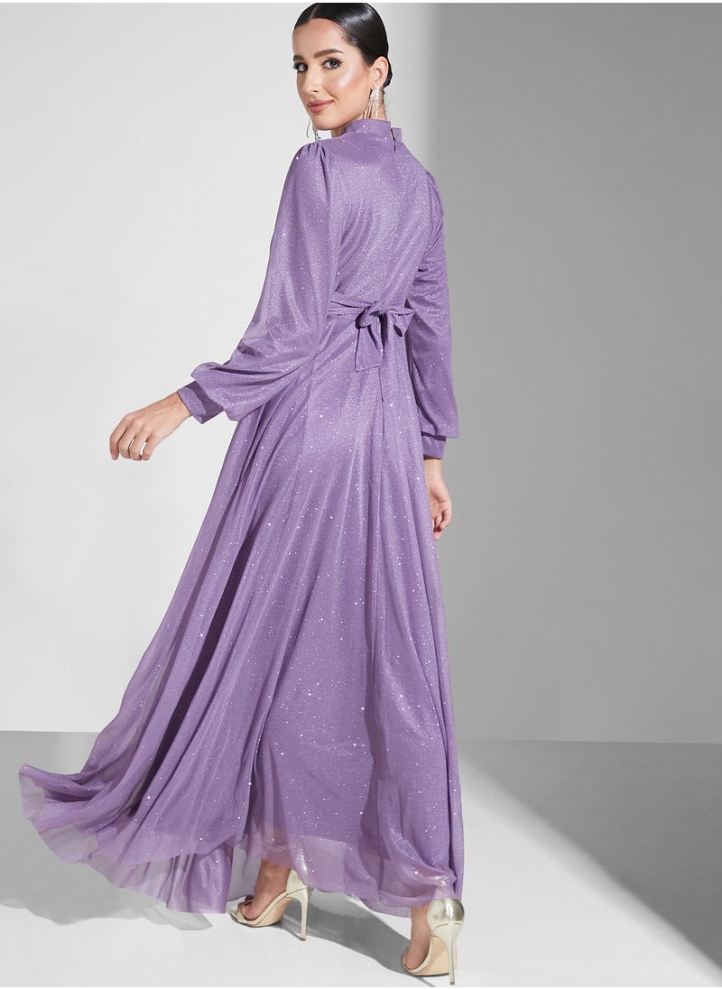 Khizana - Embroidered Shimmer Dress - Image 1