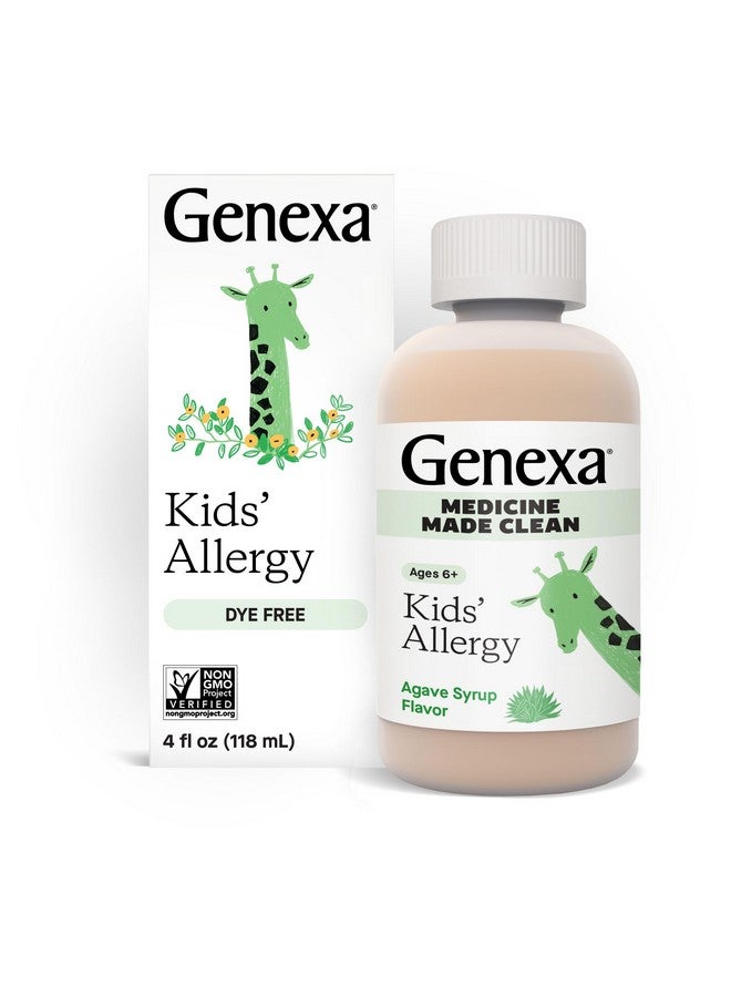 Genexa Genexa Kids Allergy Medication | 12.5mg Diphenhydramine HCl | Allergy Relief for Children | Organic Agave Syrup Flavor | Vegan & Non-GMO | Medicine Made Clean | 4 fl oz | for Ages 6+  - Image 1