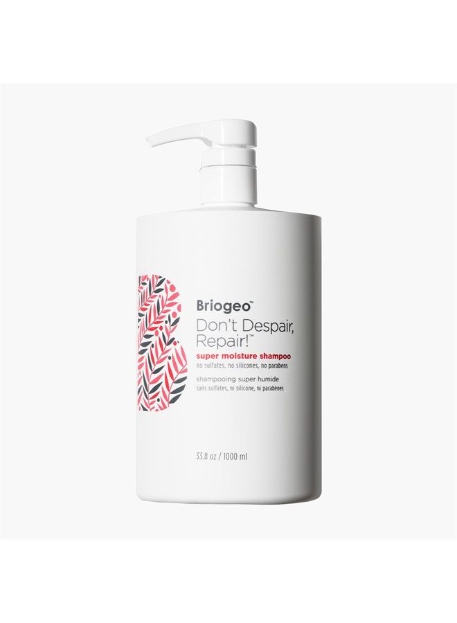 Briogeo Don't Despair Repair Super Moisture Shampoo, for Dry, Damaged or Color Treated Hair, Repairs Straight, Wavy and Curly Hair Vegan, Phalate & Paraben-Free, 33.8 Ounces - Image 1