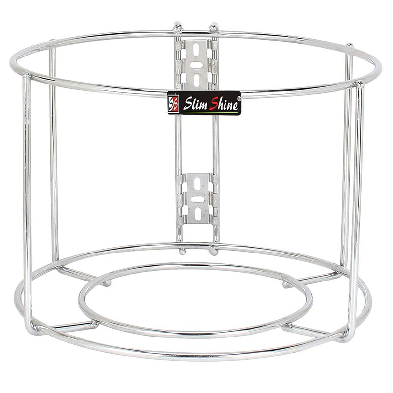 Slim Shine SLIMSHINE Stainless Steel OpenTop Dustbin Holder Stand For Dustbin Silver  - Image 1