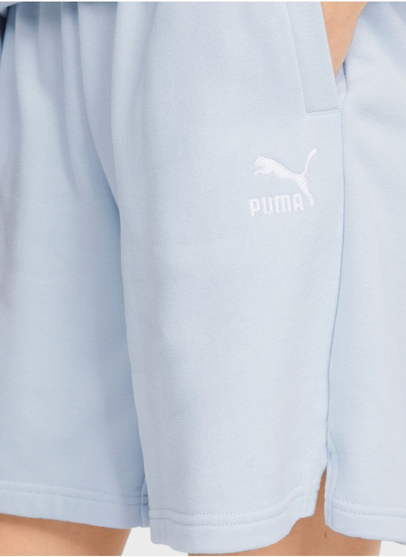PUMA - 8" Classics High Waist Longline Shorts - Image 1