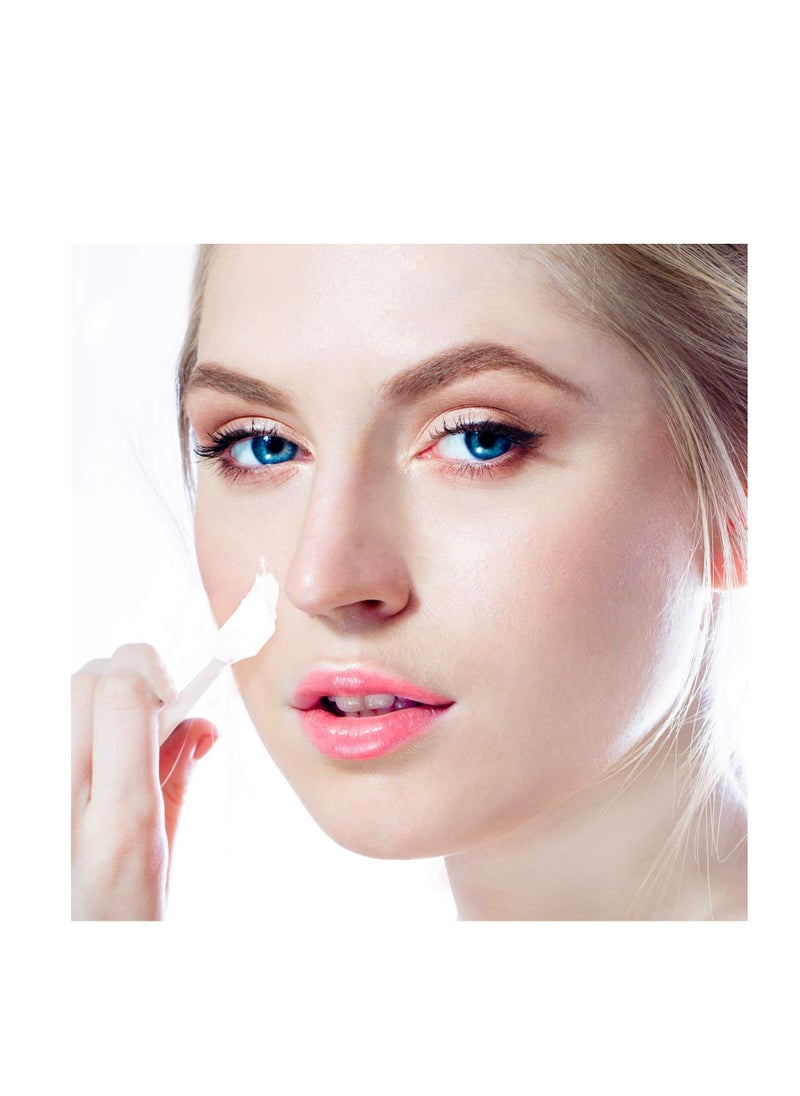 KASTWAVE - Disposable Cosmetic Spatulas for Makeup, Mini Clear Plastic Skin Care Mask Spatula Scoop Reusable Facial Cream Spatula for Mixing and Sampling Care Facial Cream Mask Spatula (100 Pcs, Frosted Clear) - Image 1