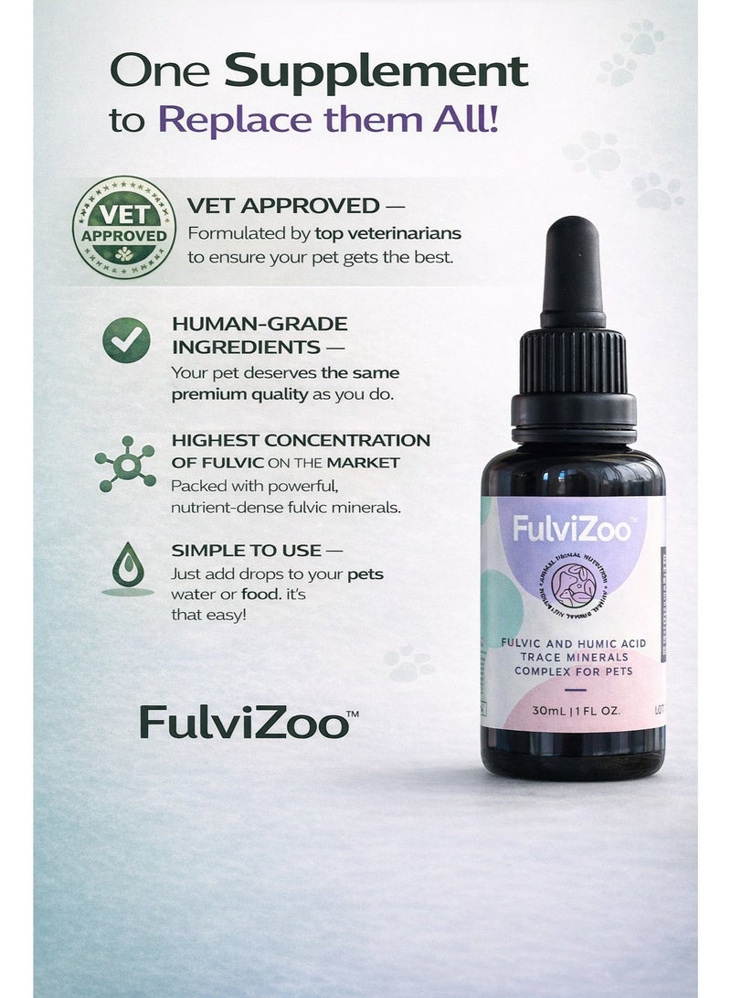 فولفيزو FulviZoo® مجمع البيومعادن الفولفيك | أكثر من 75 معدنًا أيونيًا | دعم الأمعاء والبشرة والعظام والمفاصل | إزالة سموم المعادن الثقيلة والمخاط | توازن الطاقة والهرمونات | إمداد لمدة 4 أشهر - Image 5