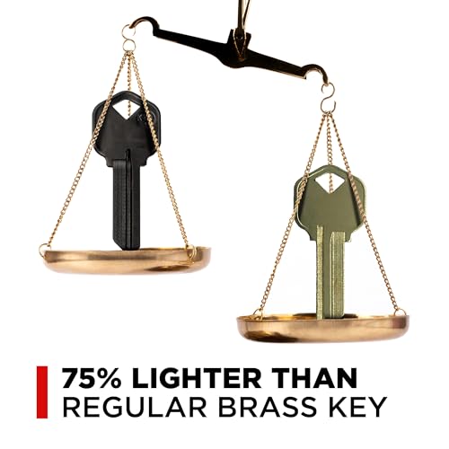key smart KeySmart AirKey - Aluminum Key Blanks, 75% Lighter, 2X Stronger Than Brass - Durable, Scratch-Free KW1 Key Blanks Set (3 Pack, Black) - Image 3