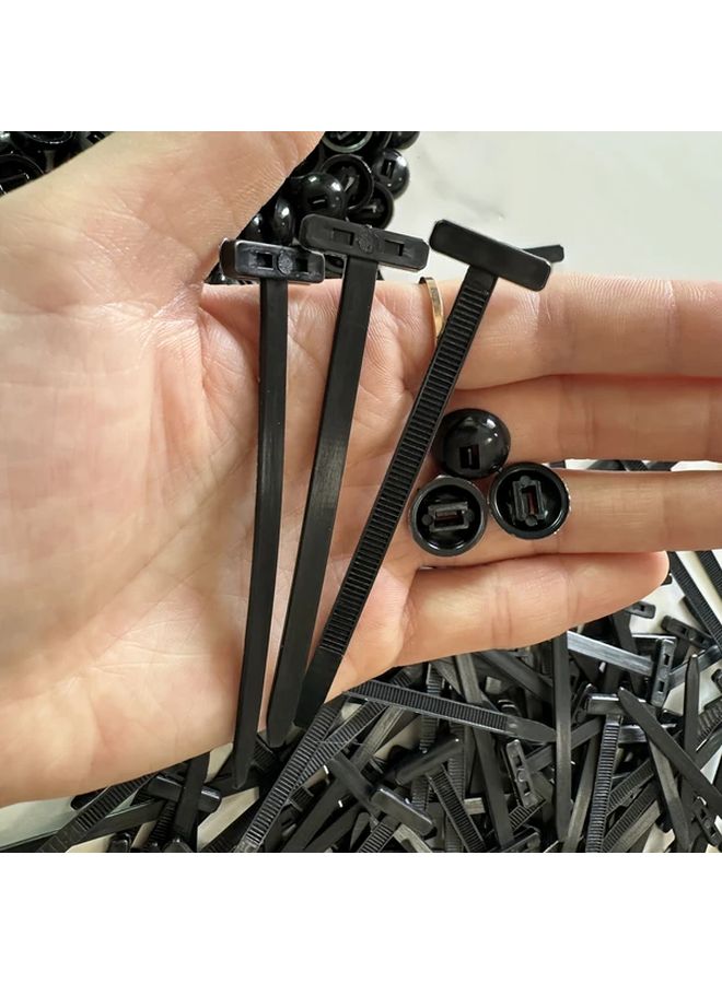 50pcs Black Heavy Duty Self Locking Nylon Cable Ties for Secure Bundling Cables Wires Hoses - Image 5