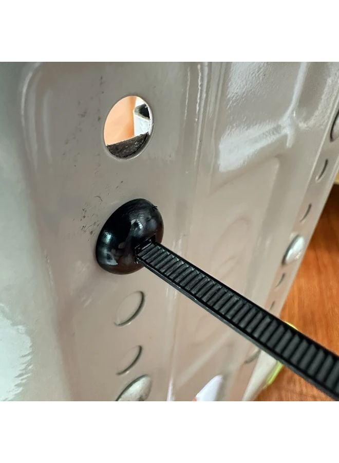 50pcs Black Heavy Duty Self Locking Nylon Cable Ties for Secure Bundling Cables Wires Hoses - Image 2