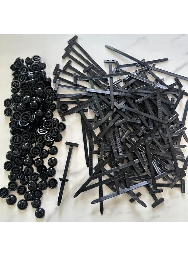 50pcs Black Heavy Duty Self Locking Nylon Cable Ties for Secure Bundling Cables Wires Hoses - Image 4