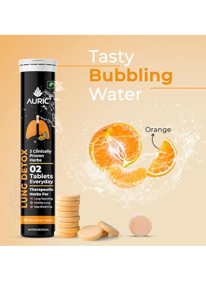 Auric Lung Detox Supplement With Natural Blend of NAC (N-Acetylcysteine), Pushkarmool, Piper Longum & Licorice Herbs Extract | Lungs Cleaner for Detoxification and Immune Defence Pack of 60 Tablets - Image 5