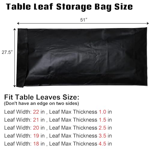 ROSROSE حقيبة تخزين ورقة الطاولة ROSROSE مبطنة 2 حزمة، حقيبة ورقة طاولة طعام قوية، 51'' x 28'' غطاء طاولة مبطن سميك، مقاوم للخدوش، تناسب أوراق الطاولة 50''x 26'' - Image 3