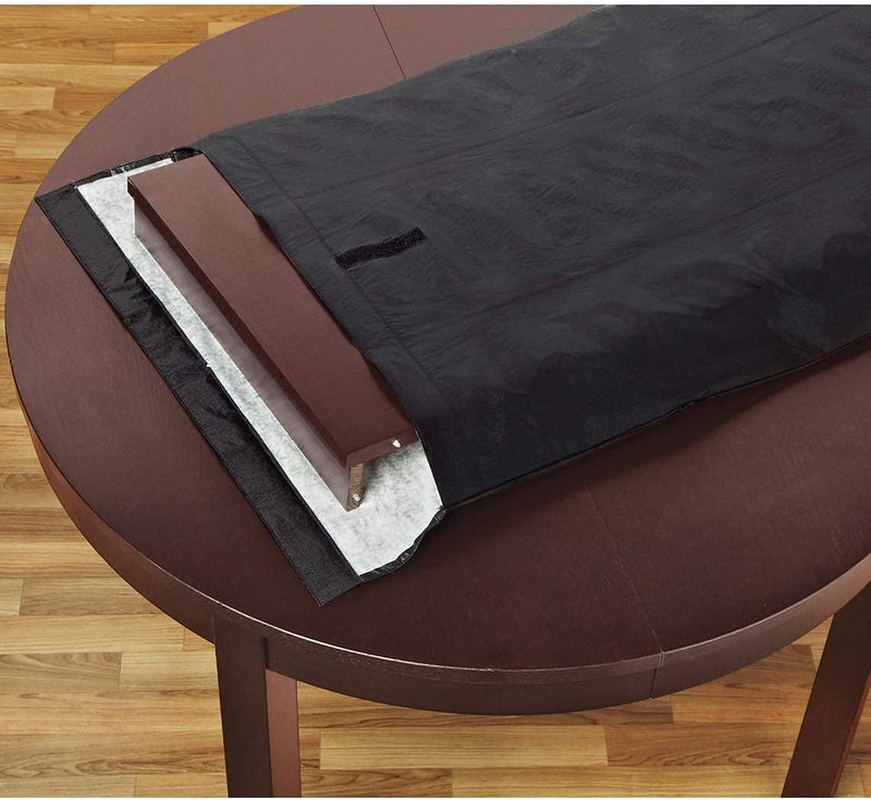 ROSROSE حقيبة تخزين ورقة الطاولة ROSROSE مبطنة 2 حزمة، حقيبة ورقة طاولة طعام قوية، 51'' x 28'' غطاء طاولة مبطن سميك، مقاوم للخدوش، تناسب أوراق الطاولة 50''x 26'' - Image 4