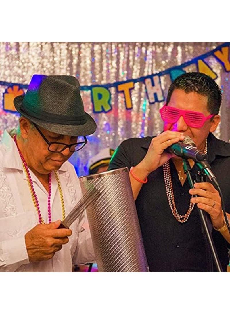 Luckam Kids Plastic Shutter Shades Glasses - 12 Pairs Neon Color Shutter Glasses 80's Party Slotted Sunglasses for Kids & Adults (4 Colors) - Image 4