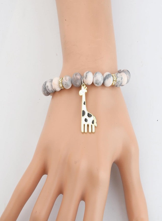 Zuo Bao Funny Giraffe Bracelet Giraffe Gift Idea Giraffes Are Awesome I'm Awesome Therefore I'm A Giraffe Jewelry Cute Giraffe Gift Giraffe Lover Gifts (Giraffe) - Image 2