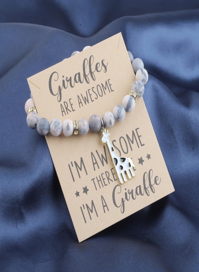 Zuo Bao Funny Giraffe Bracelet Giraffe Gift Idea Giraffes Are Awesome I'm Awesome Therefore I'm A Giraffe Jewelry Cute Giraffe Gift Giraffe Lover Gifts (Giraffe) - Image 3