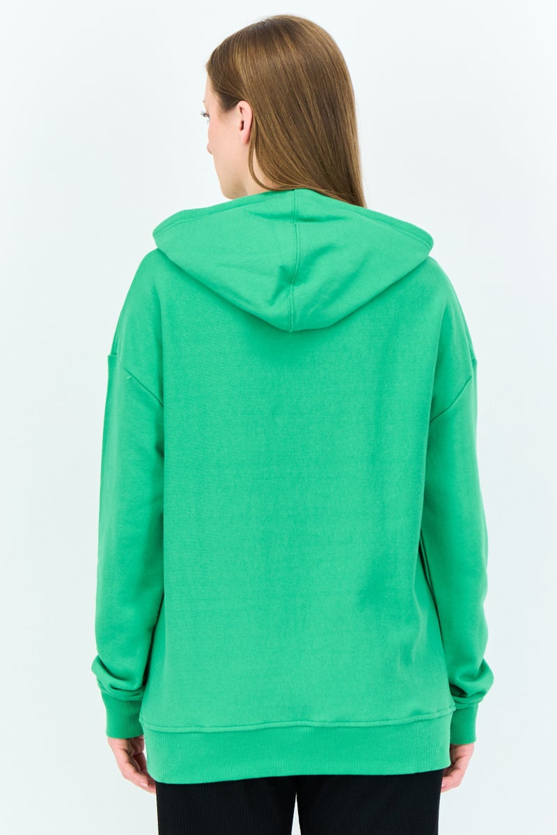 Champion Women Sportswear Fit Long Sleeve Outdoor Hoodies, Green - Image 3