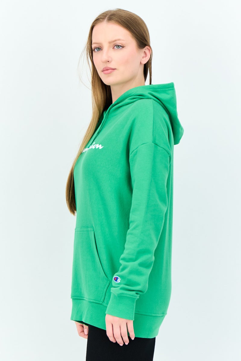 Champion Women Sportswear Fit Long Sleeve Outdoor Hoodies, Green - Image 2