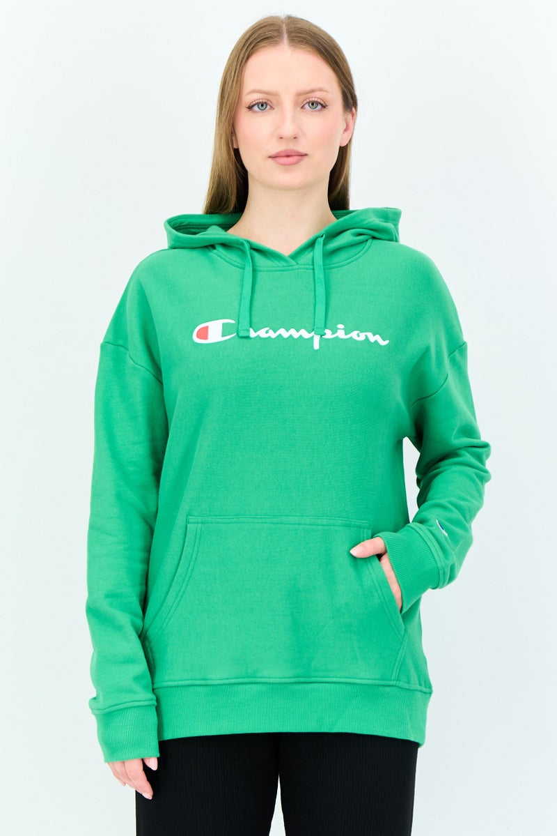 Champion Women Sportswear Fit Long Sleeve Outdoor Hoodies, Green - Image 1
