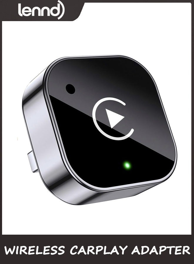 لينند محول لاسلكي 2 في 1 CarPlay وAndroid Auto، دونجل CarPlay سهل التوصيل والتشغيل يحول السلكي إلى لاسلكي، اتصال تلقائي سريع، بدون تأخير، تصميم مضغوط لأجهزة iPhone وAndroid مع منفذ USB/USB-C (أسود) - Image 1