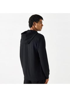 Kappa Kappa Textured Hoodie with Long Sleeves and Kangaroo Pocket  - Image 3