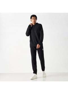 Kappa Kappa Textured Hoodie with Long Sleeves and Kangaroo Pocket  - Image 2