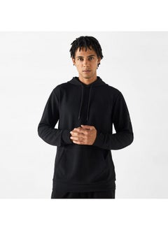 Kappa Kappa Textured Hoodie with Long Sleeves and Kangaroo Pocket  - Image 1