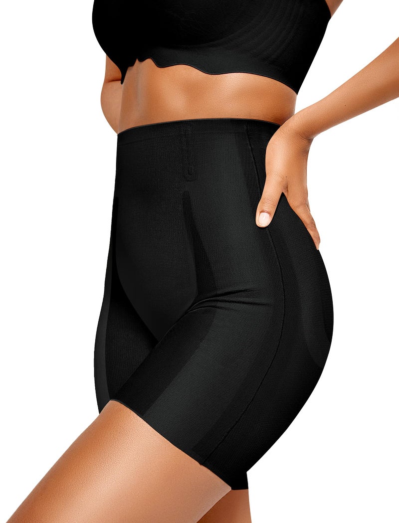 Vertvie Tummy Control Shapewear Shorts for Women Butt Lifting Body Shaper Shorts High Waisted Seamless Girdles Under Dress(Black,X-Large) - Image 1