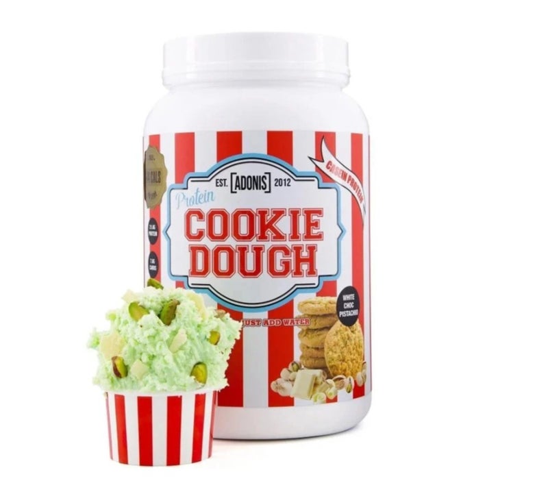 Adonis Protein Cookie Dough White Choco Pistachio 1kg - 25 Servings - High Protein - Image 1