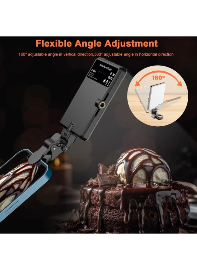 Generic Portable Selfie Light with 60 LED, Rechargeable Dimmable Camera Light for Phones, Laptops, Tablets, and Cameras, 2500K-9000K, with Clip & Double 1/4" Screw Hole for Selfies and Video Conferences  - Image 4