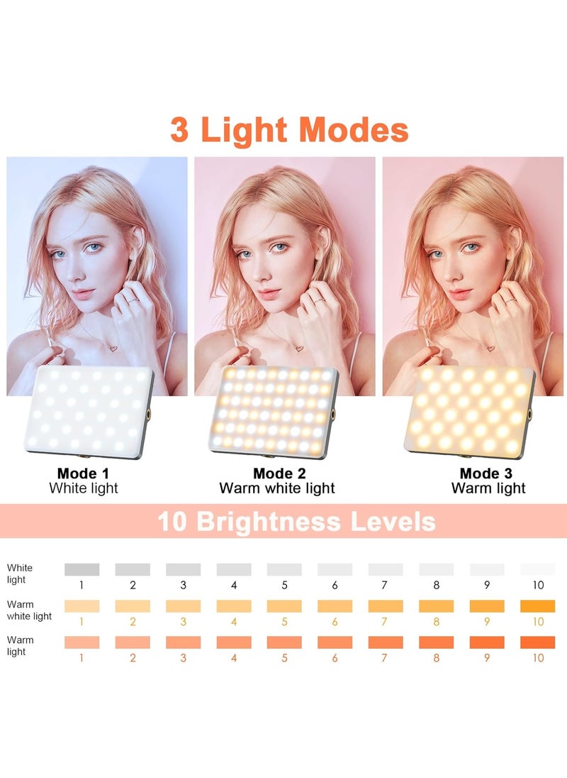 Generic Portable Selfie Light with 60 LED, Rechargeable Dimmable Camera Light for Phones, Laptops, Tablets, and Cameras, 2500K-9000K, with Clip & Double 1/4" Screw Hole for Selfies and Video Conferences  - Image 5