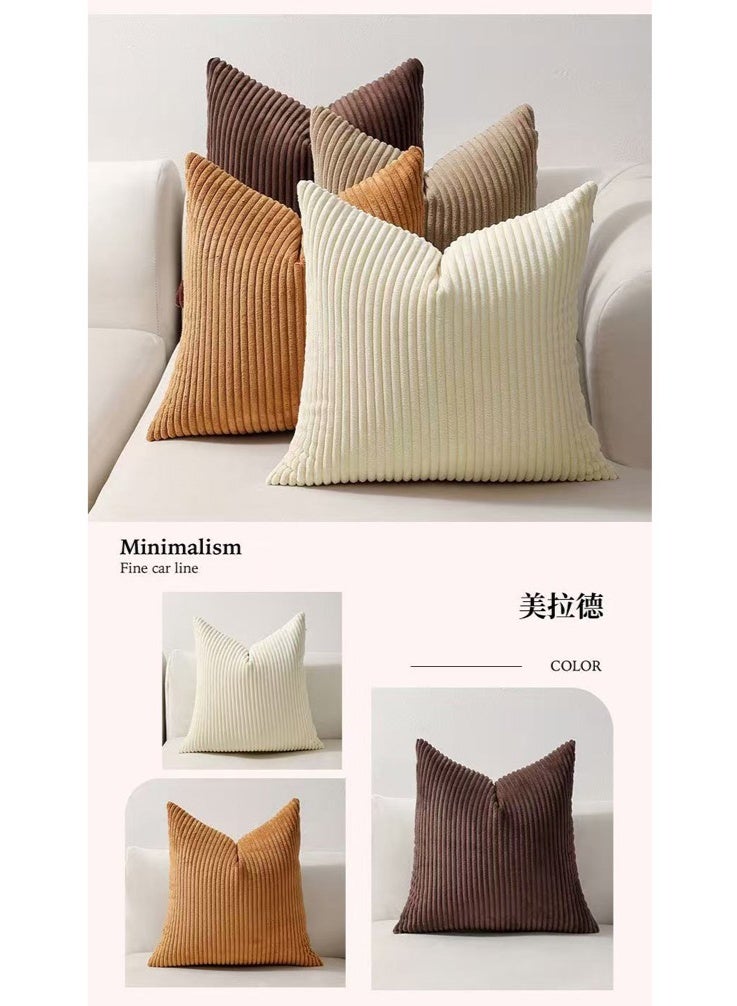 أفهوغو طقم أغطية وسائد مكون من 4 قطع، غطاء وسادة ديكورية، مقاس 45 × 45 سم، بتصميم كلاسيكي أوروبي مجرد، مناسب للأريكة وغرفة النوم وديكور المنزل، مقاس 18 × 18 بوصة. - Image 2