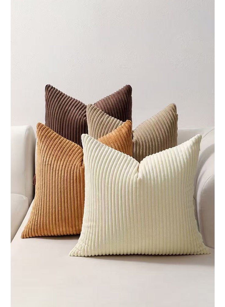 أفهوغو طقم أغطية وسائد مكون من 4 قطع، غطاء وسادة ديكورية، مقاس 45 × 45 سم، بتصميم كلاسيكي أوروبي مجرد، مناسب للأريكة وغرفة النوم وديكور المنزل، مقاس 18 × 18 بوصة. - Image 1