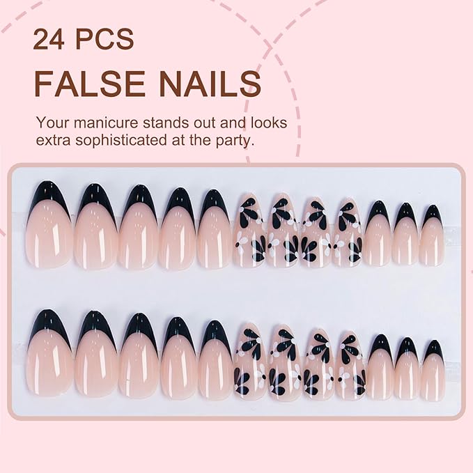Generic Short Square PressOn Nails Nude Pink Mirror Gloss Finish Easy DIY Fake Nails with PreCut Precision Custom Fit Includes Glue Stickers Kit for Women - Image 2