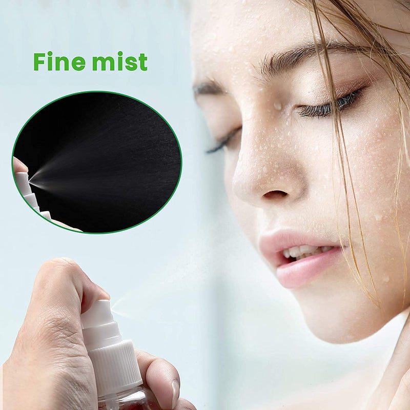 Imaashi 100 ML Empty Fine Mist Spray Bottles Refillable Travel Bottles Liquid Containers Mini Spray Bottle for Hair Perfume Water Cologne Samples Sanitizer Hand Wash Rangoli Pack of 6