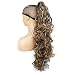 Lydell 30" Long Curly Styled Clip In Claw Ponytail Hair Extension Synthetic Hairpiece 280g with a jaw/claw clip (12TT26 light brown with Highlights) - Image 2