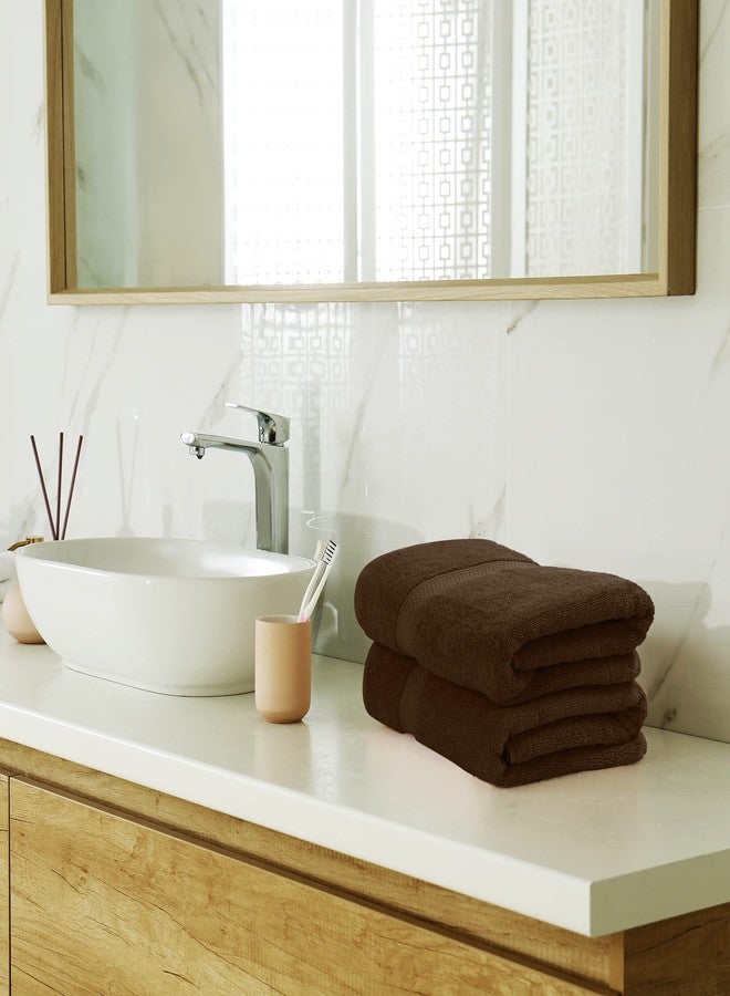 Utopia Towels 8-Piece Premium Towel Set, 2 Bath Towels, 2 Hand Towels, and 4 Wash Cloths, 600 GSM 100% Ring Spun Cotton Highly Absorbent Towels for Bathroom, Gym, Hotel, and Spa (Brown) - Image 5