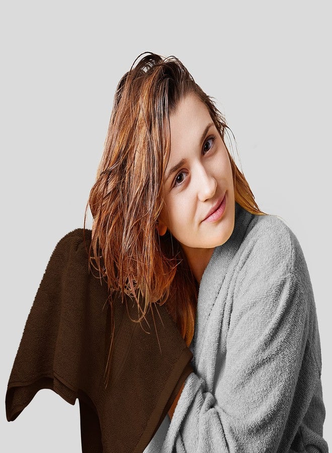 Utopia Towels 8-Piece Premium Towel Set, 2 Bath Towels, 2 Hand Towels, and 4 Wash Cloths, 600 GSM 100% Ring Spun Cotton Highly Absorbent Towels for Bathroom, Gym, Hotel, and Spa (Brown) - Image 2