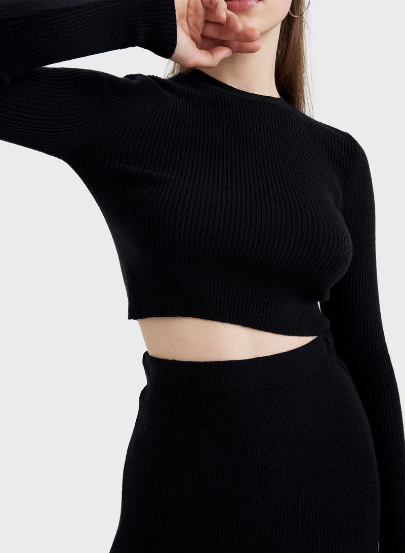 ديفاكتو كنزة بياقة دائرية - Image 3